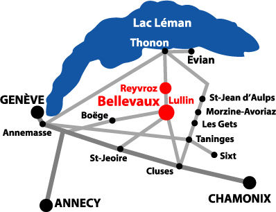 Bellevaux Map